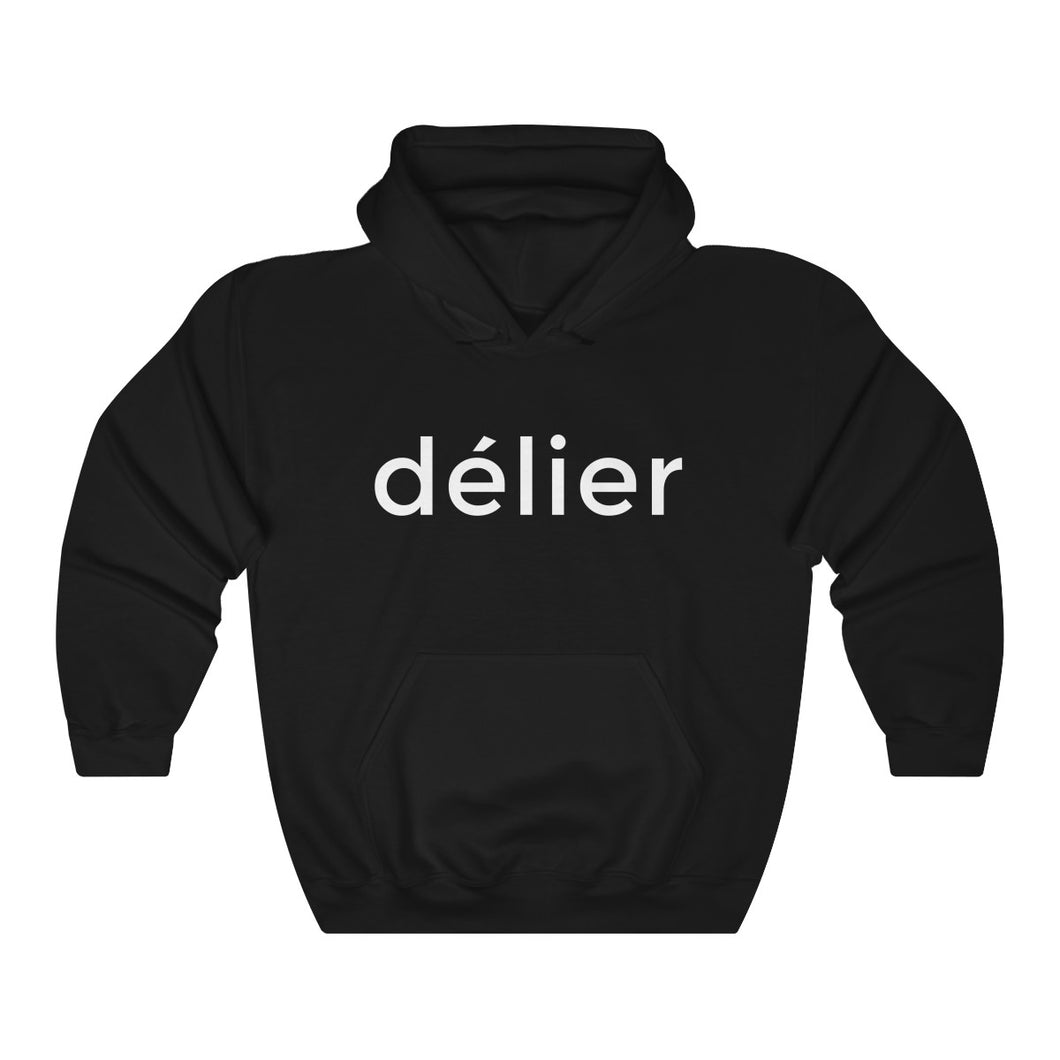 Black Délier Heavy Blend™ Hooded Sweatshirt for Women